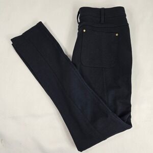 Free‎ People Pants Millennium Ponte Knit Gold Studded Black Size 29 29x30